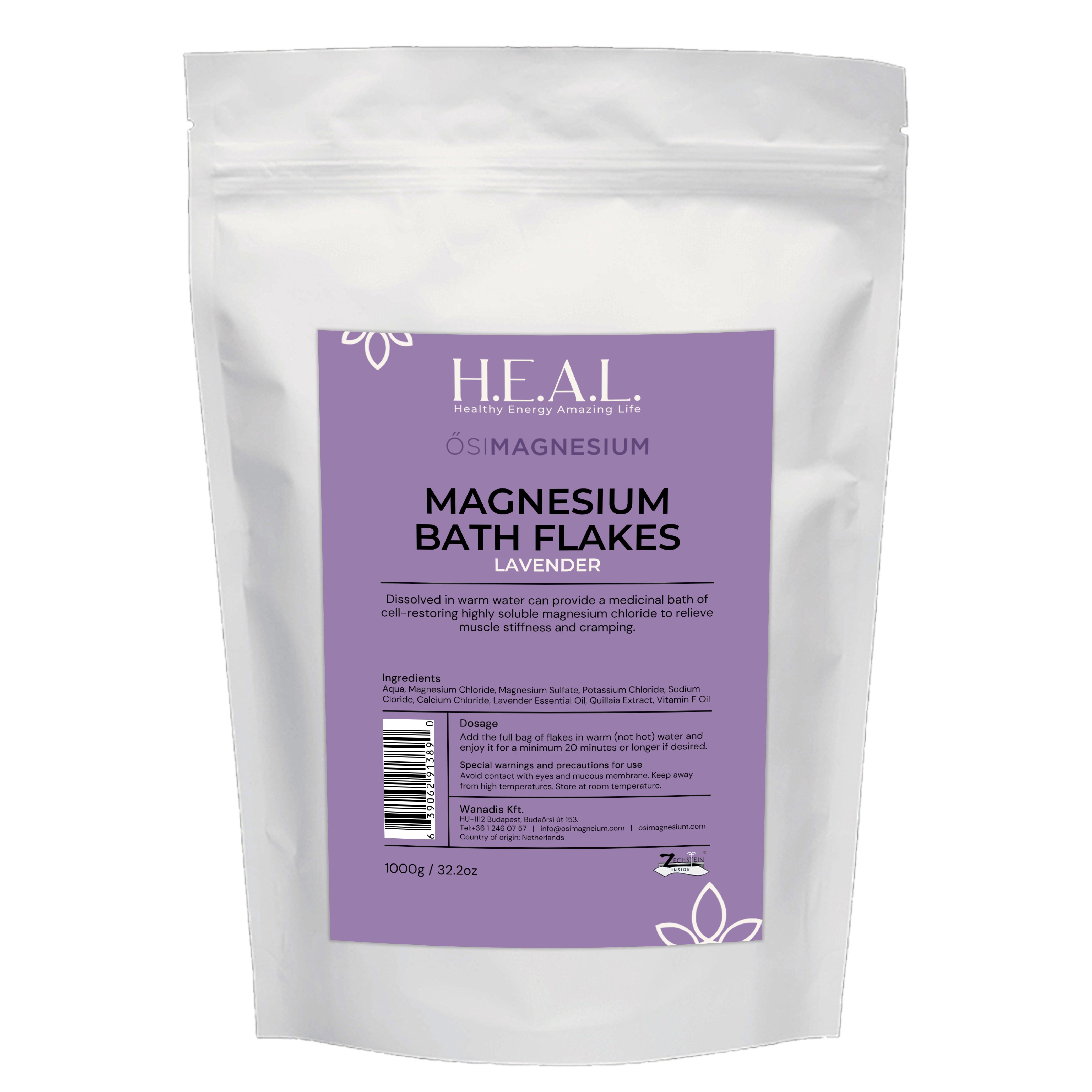 Healthy Energy Amazing Life - Wholesale Bath Salts - ŐSIMAGNESIUM Bath Flakes with Lavender Essential Oil1