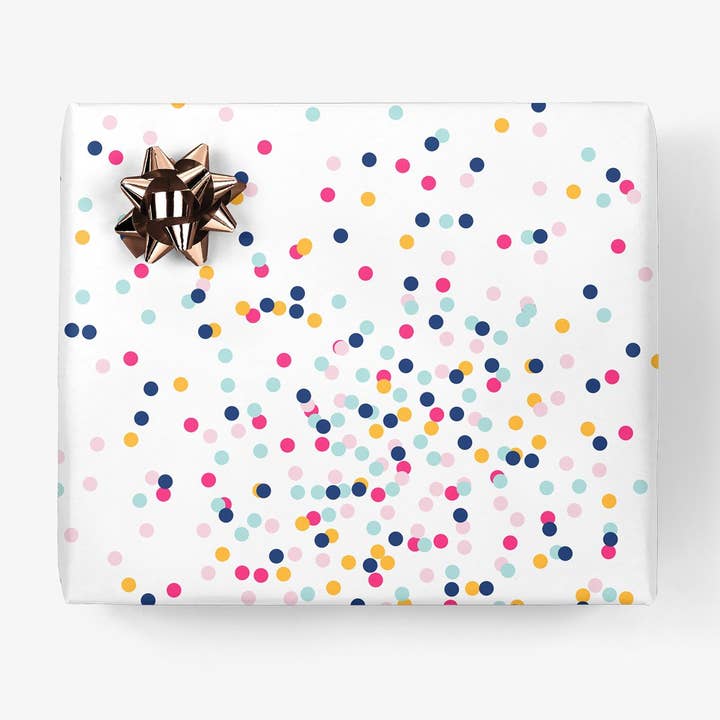 Presentpapper med konfetti och presentrosetter för wholesale av typealive