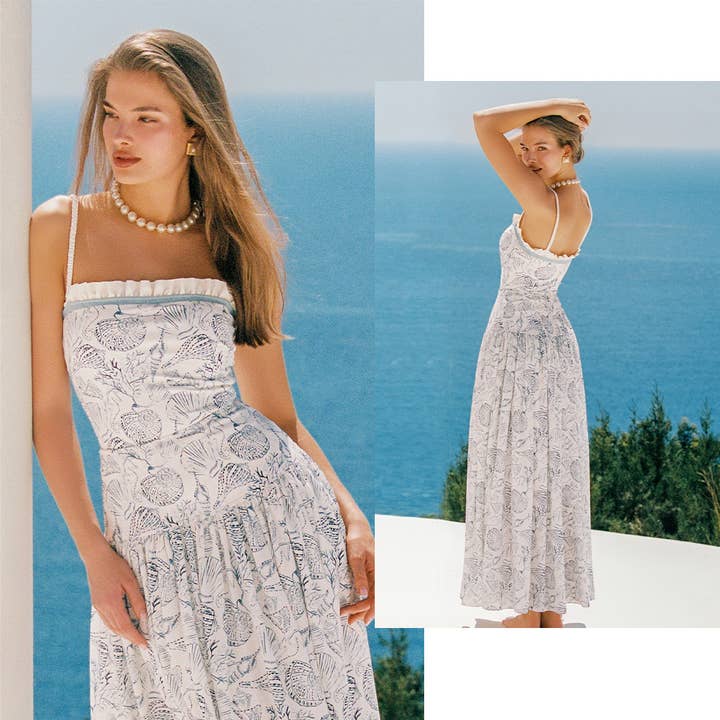 CLAIRE Flowy Maxi Beach Skirt for wholesale by Visual Mood