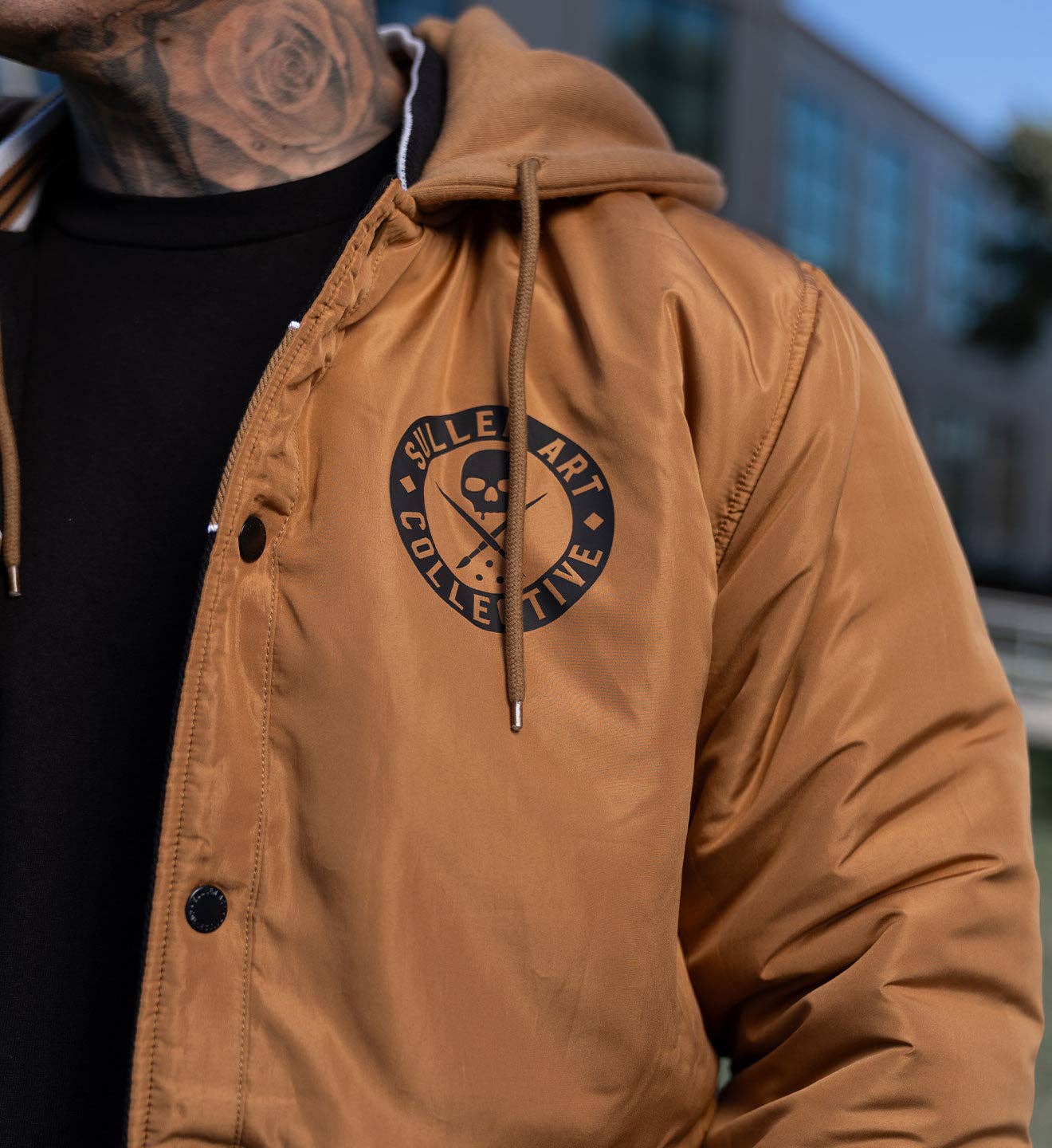 BLACK Strong Arm - Reversible Hooded Jacket for wholesale on Faire12