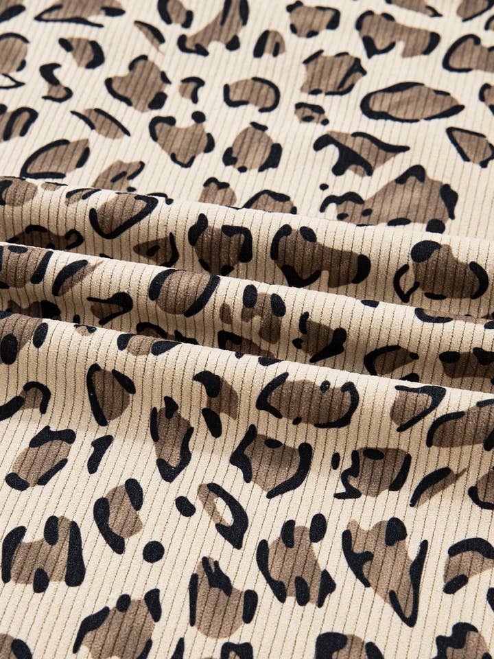 Brown Leopard Bib Wide Leg Jumpsuit for wholesale on Faire10