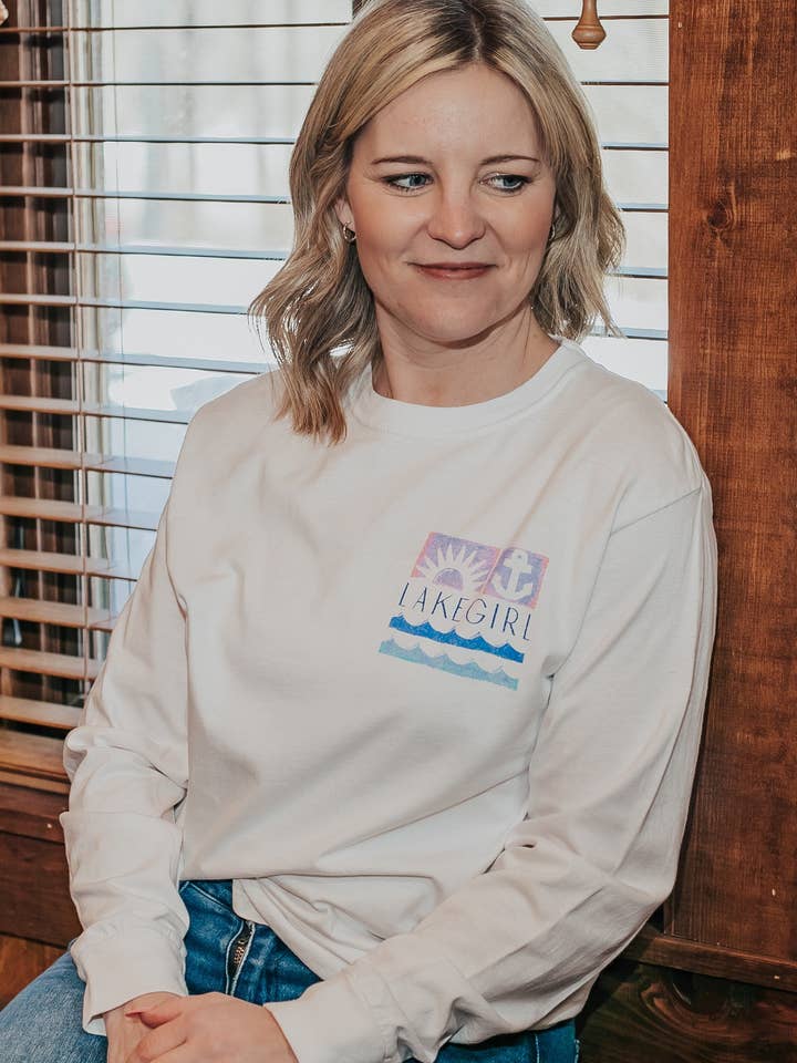 Ringspun Long Sleeve in White for wholesale by Lakegirl