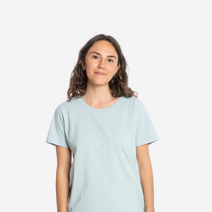 Camiseta básica azul perla para venta al por mayor de Matona
