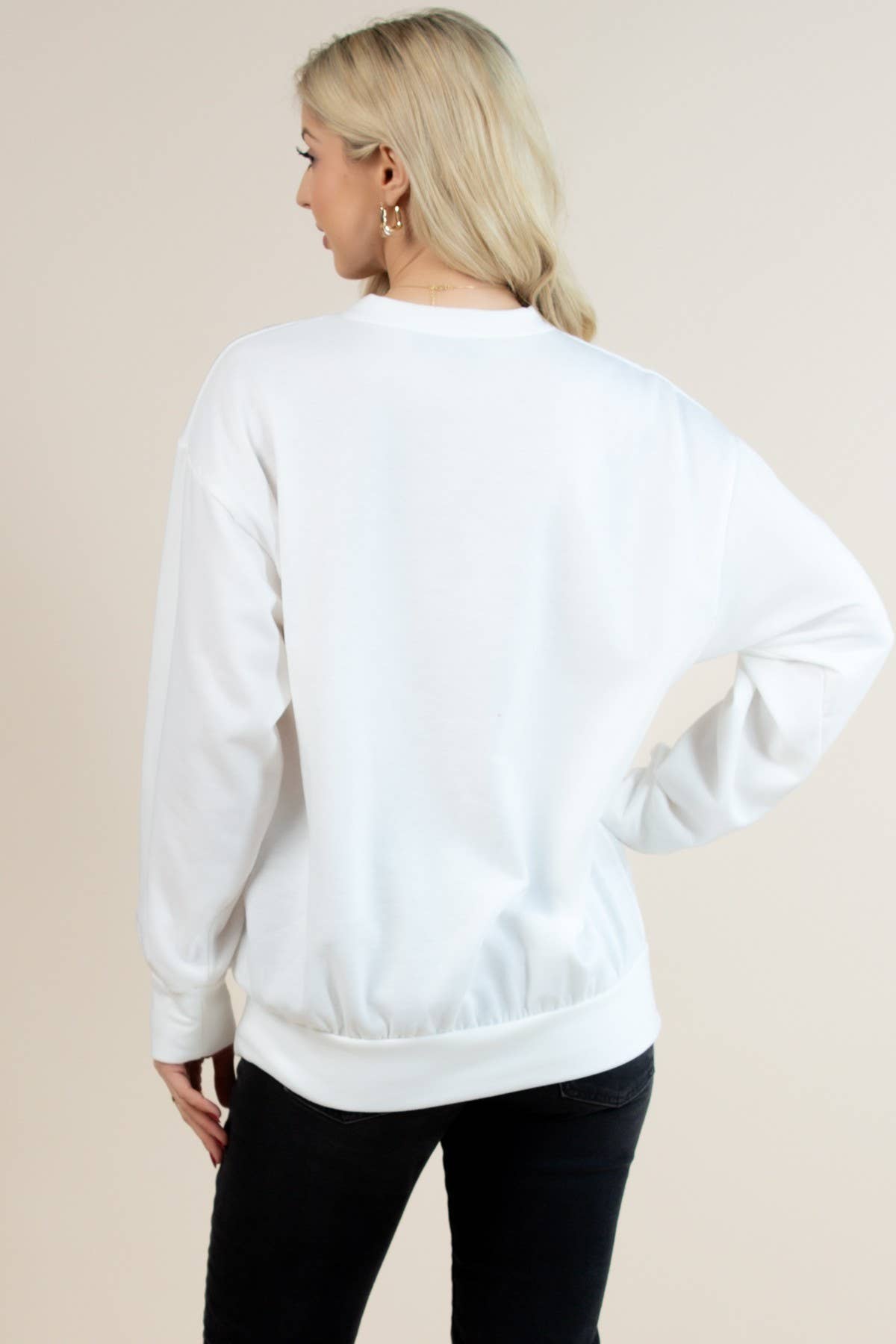 Nylon Apparel - Wholesale Graphic Sweatshirt - Women's - T1005-6565-Cecila Coffee Club Print Sweat Shirts3