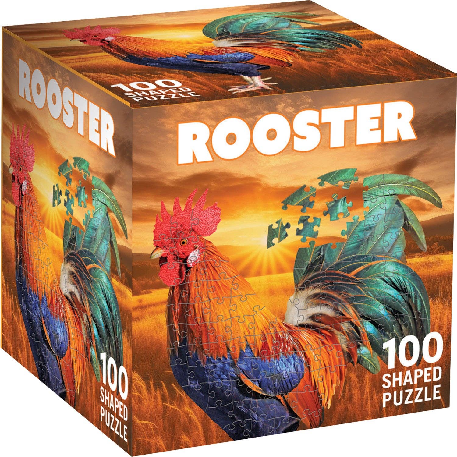 Wholesale Rooster 100 Piece Shaped Jigsaw Puzzle for your store