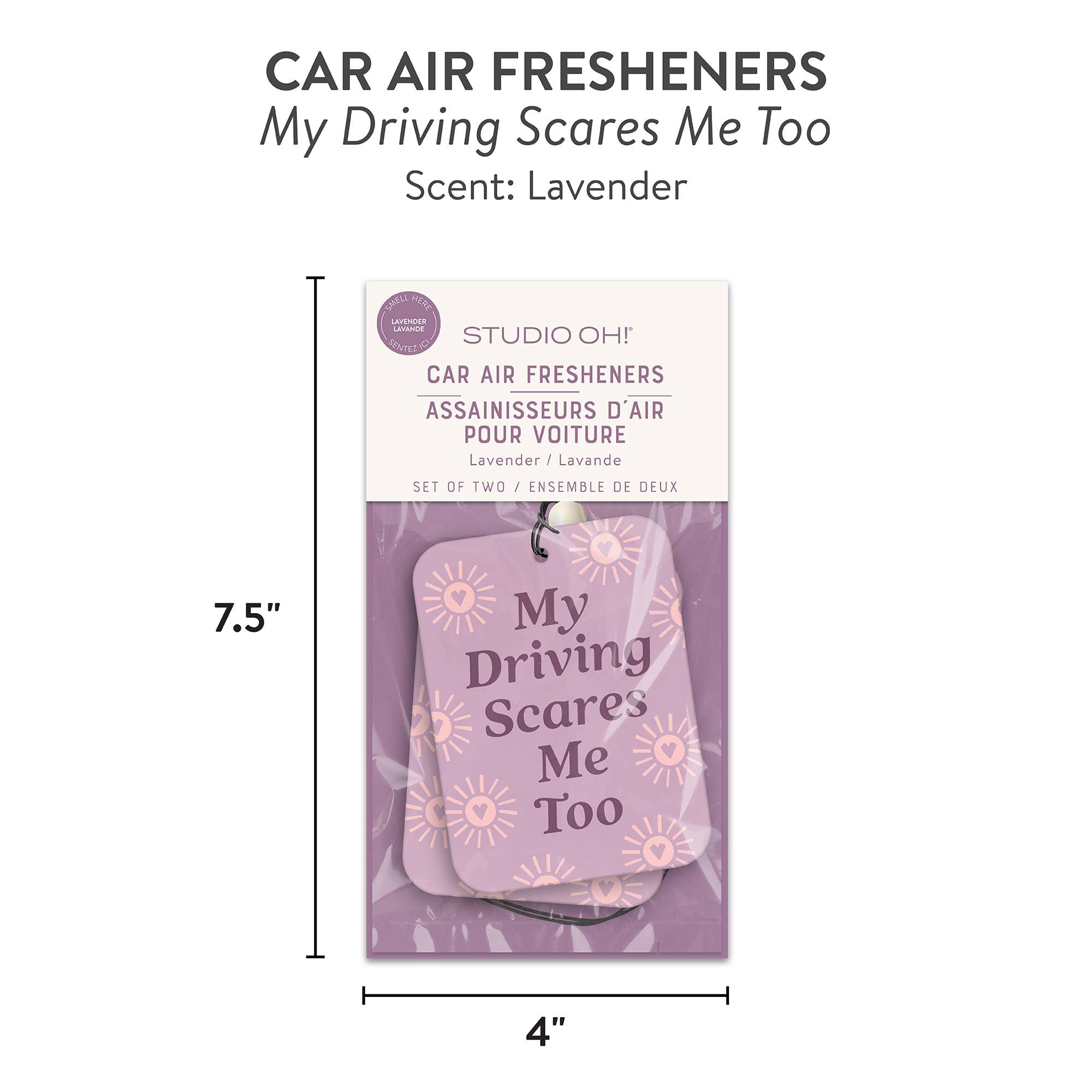 Studio Oh! - Wholesale Car Freshener - Women's - My Driving Scares Me Too Car Air Freshener2