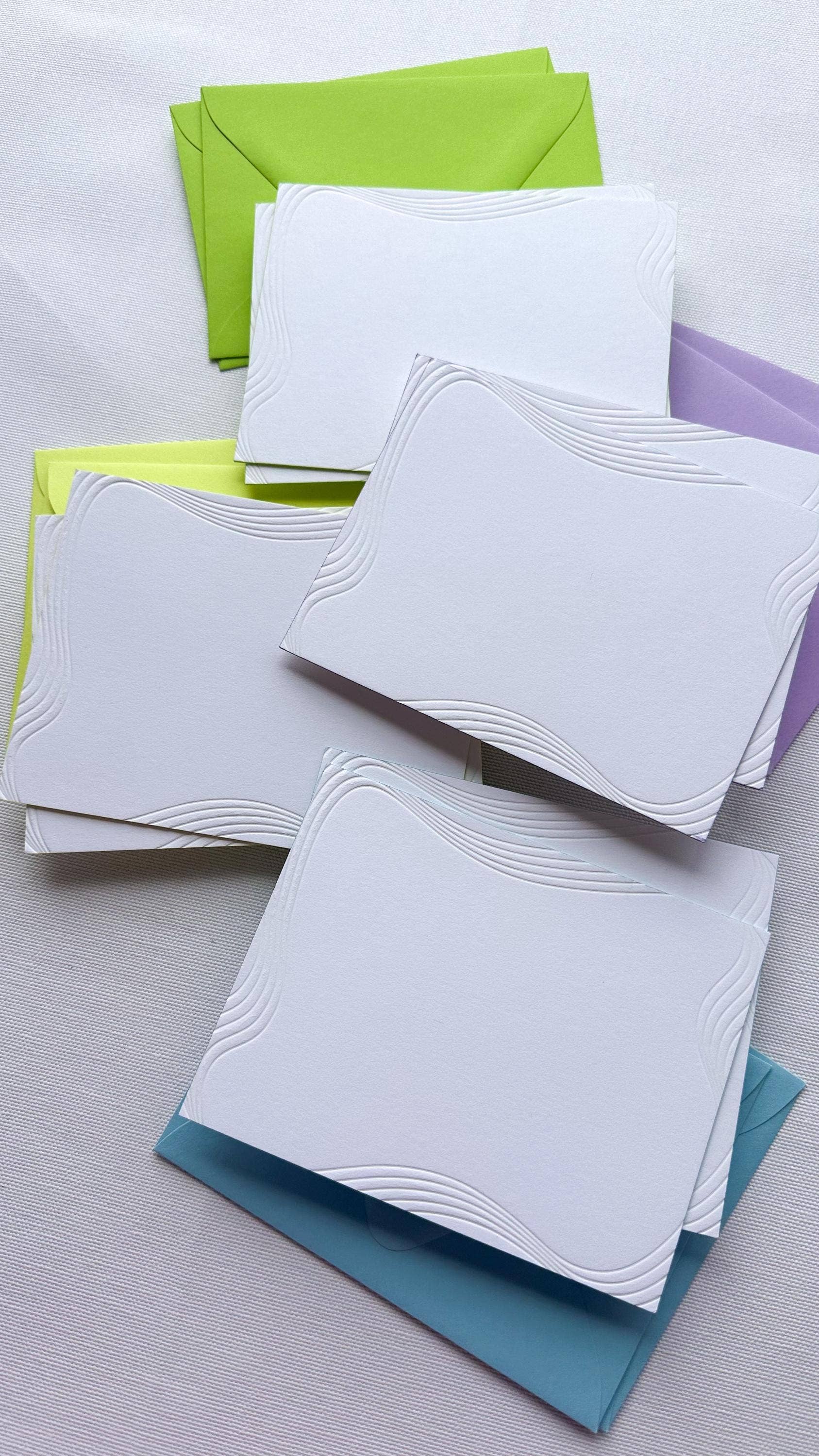 Neon Paper Goods - Wholesale Stationery/Notecard Set - Edge Painted + Letterpress Printed Notecards (Set of 8)3