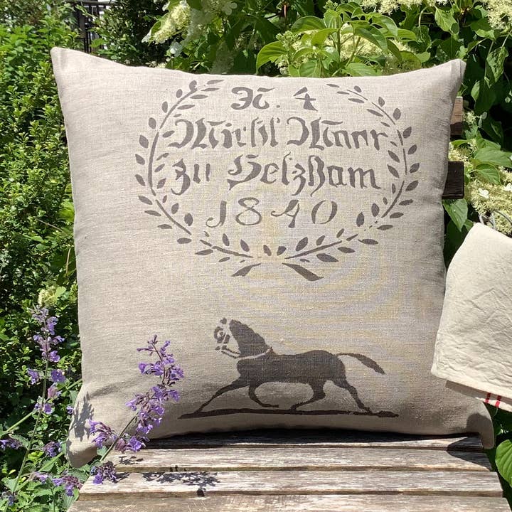 de Beauchêne & Co - Vente Housse de coussin - 1840 Housse de coussin équestre en grain4