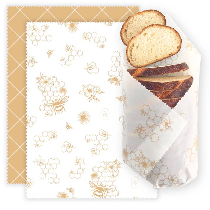 XL Beeswax Bread Wraps for wholesale by Nectar & Nest