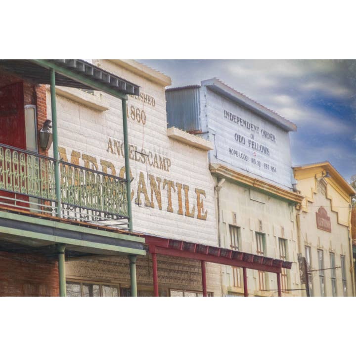 Œuvre d'art de la Sierra de Californie, ruée vers l'or, Angel's Camp, Beaux-arts pour la vente par Richard Miles Photos