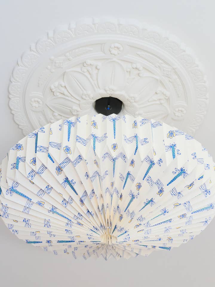 Origami Paper Lightshade Saucer 'Dragonflies' for wholesale by AARVEN