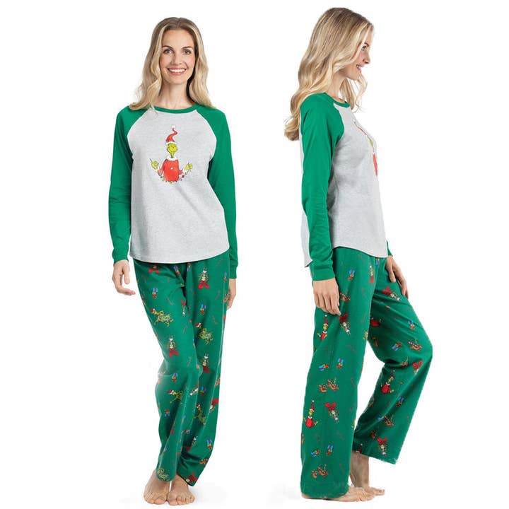 Pajama Village - Wholesale Sleepwear Set - Unisex - Naughty Grinch Family Christmas Pajamas