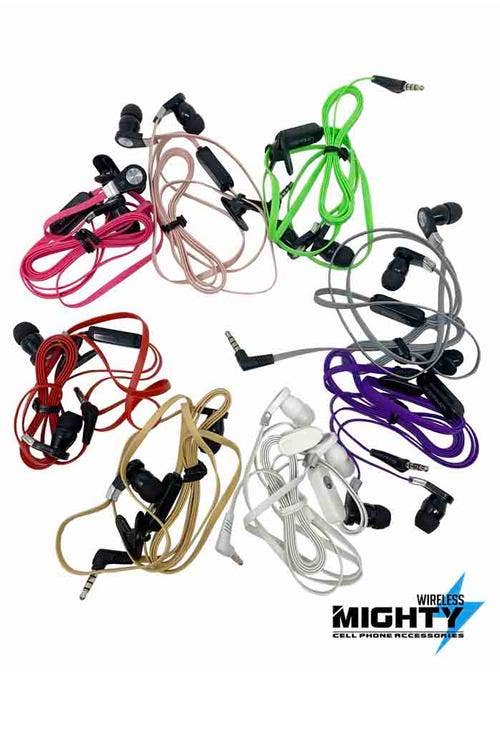 Mighty Wireless - Wholesale Headphones - Mighty Basic 3.5mm Auxiliary Earphones by Langston JM021