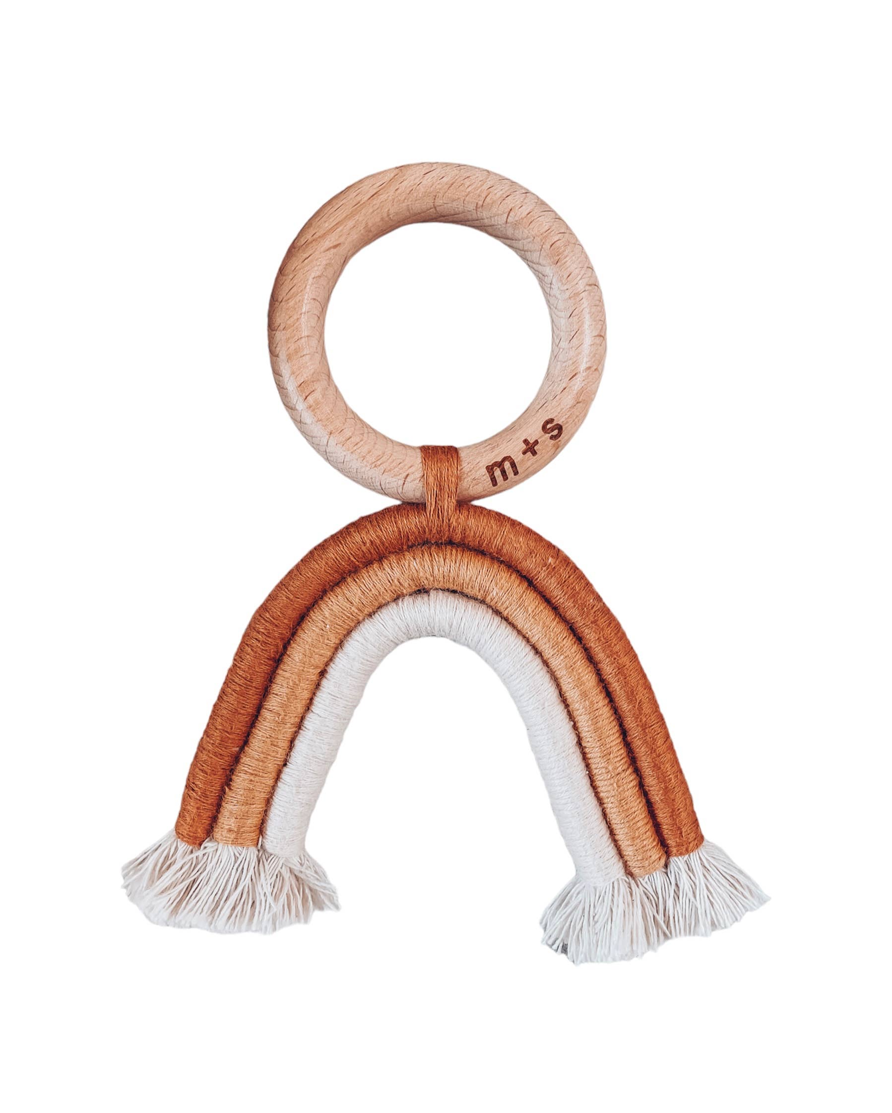 Marlowe and Sage LLC – wholesale Teether (not clip-on) – Baby – Organic Cotton Rainbow Teether0