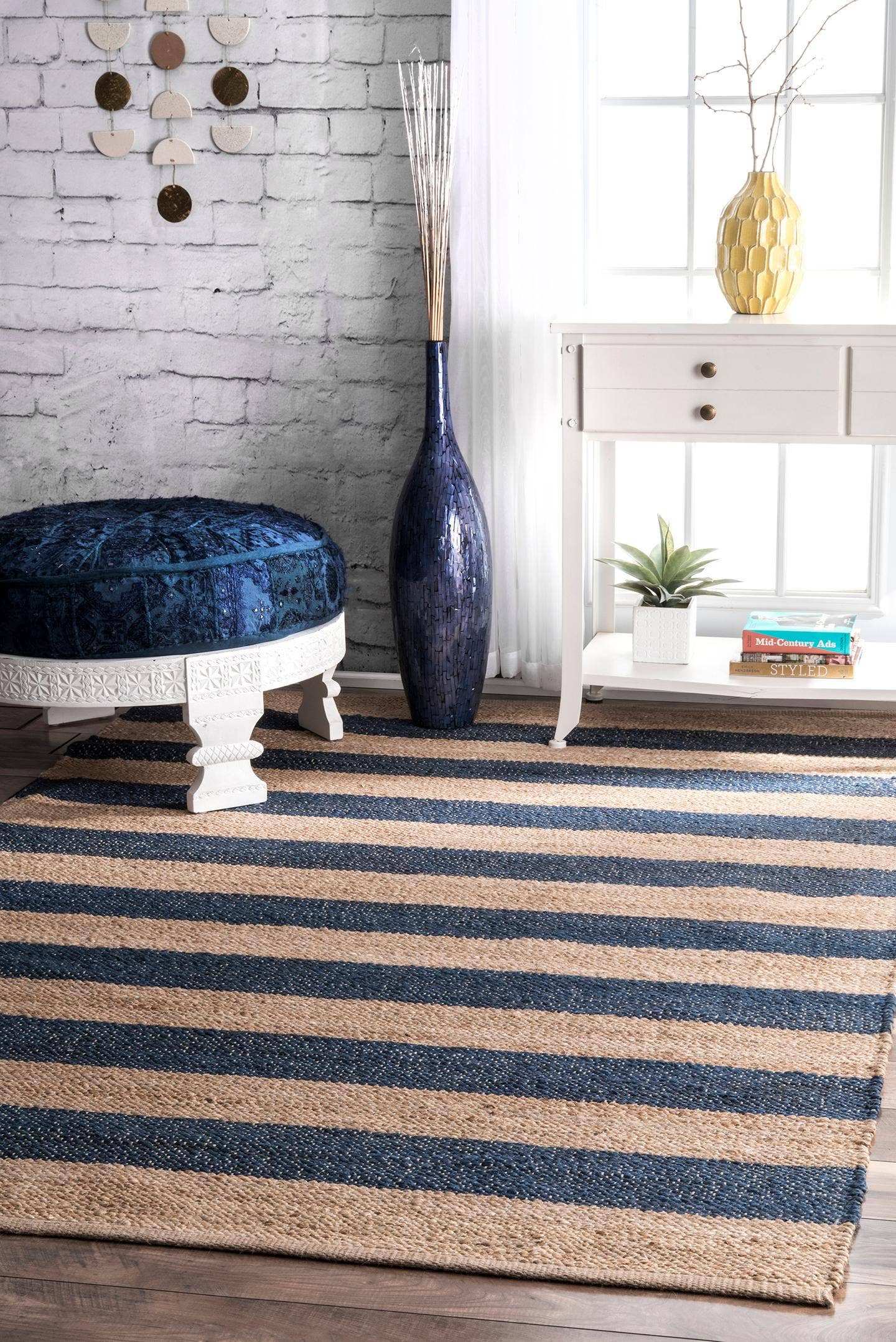 nuLOOM - Wholesale Area Rug - Alisia Flatweave Striped Jute Area Rug13