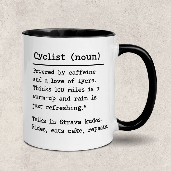 EllieBeanPrints - Wholesale Coffee Mug - Cyclist Dictionary Definition Mug | Bike Mugs 2