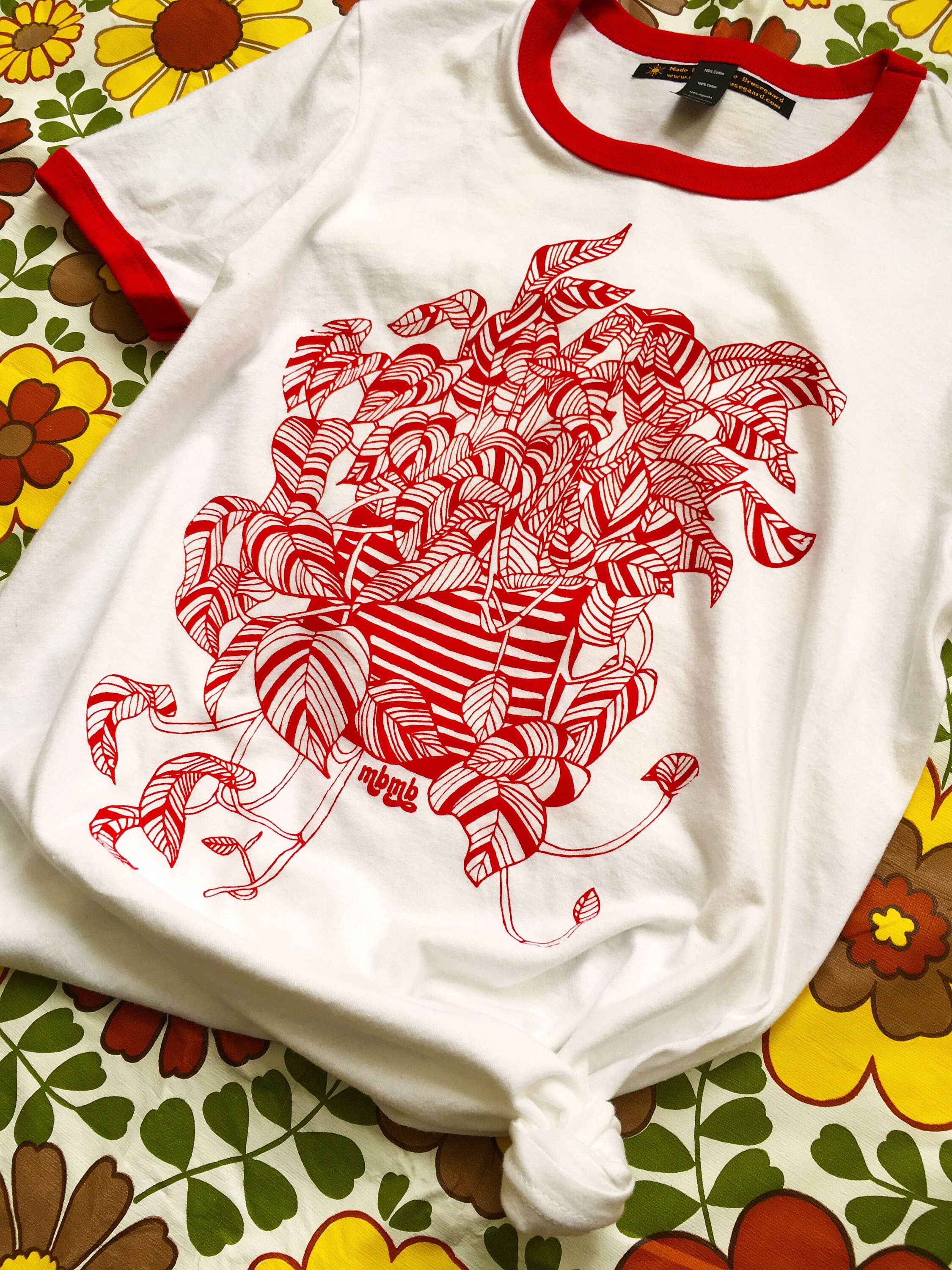 MBMB – Großhandel T-Shirt mit Siebdruck – Unisex – Zimmerpflanze Ringer-Tee — Unisex3