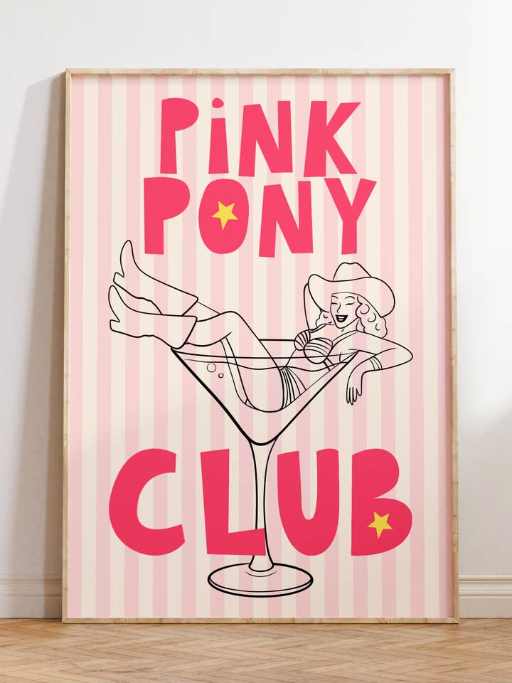 Music Song Lyric Print | Wall Art Poster | Pink Pony Club for wholesale by By Honey Studios