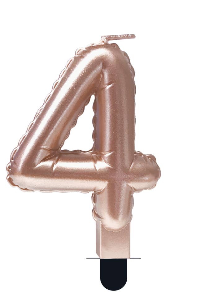 Foliebamse fødselsdagslys roseguld - 4 stk. for engroshandel hos PD Party