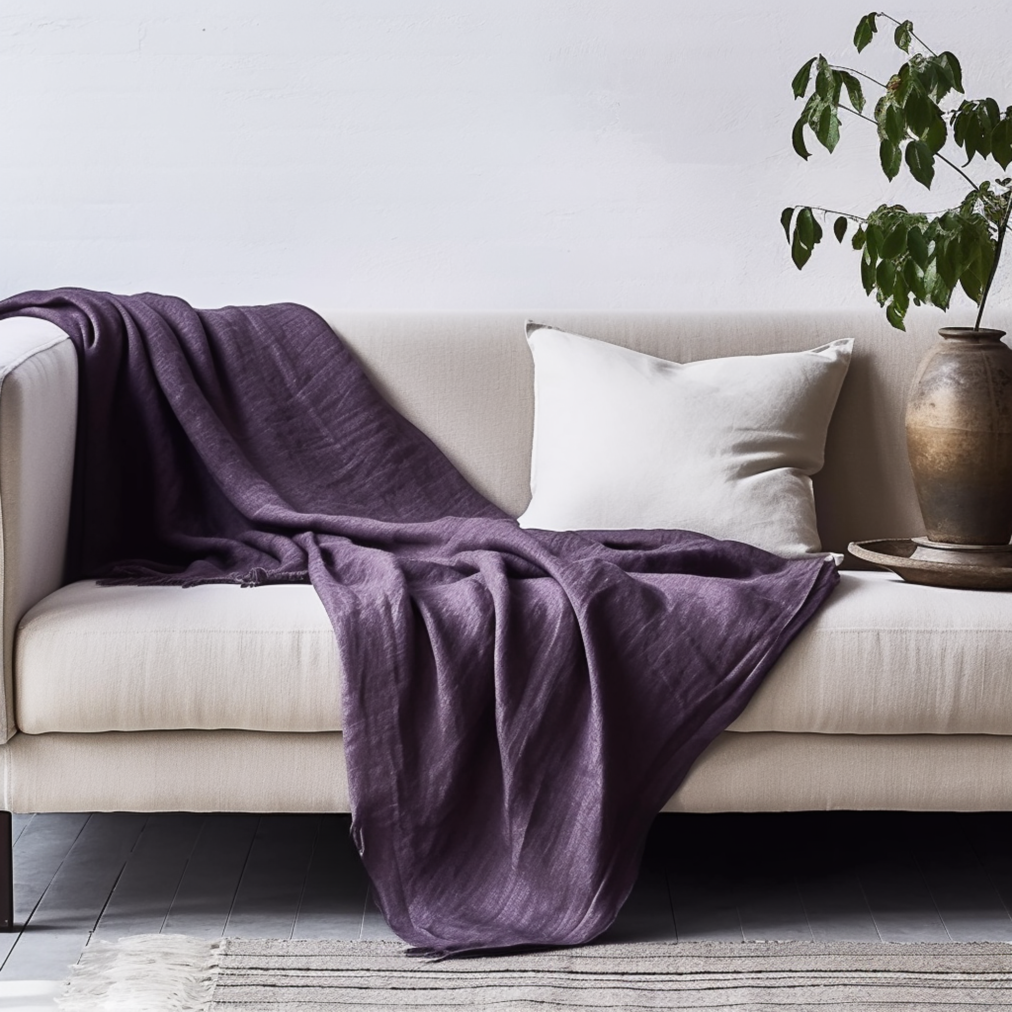 menique – wholesale Throw blanket – Natural Linen Throw Blanket - Home Décor Linen Blanket0