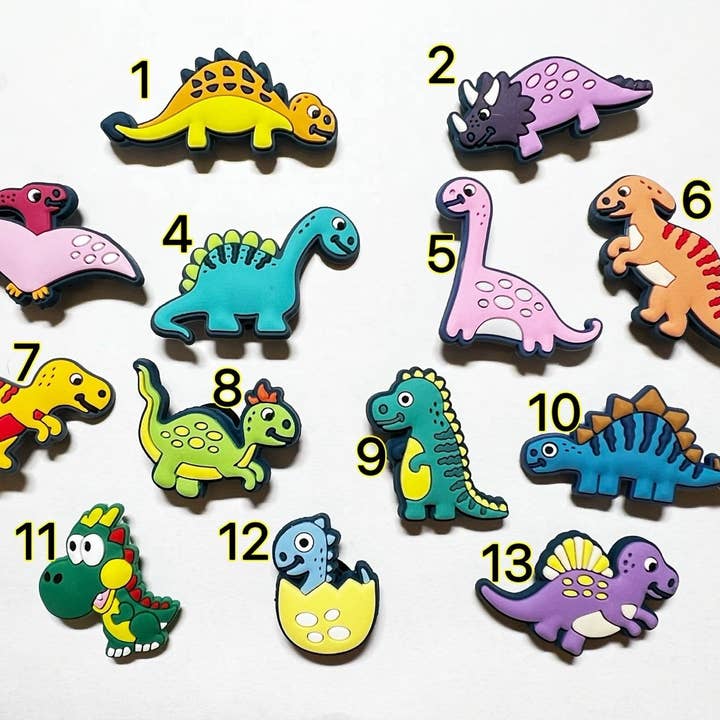 JuliesDecal - Wholesale Shoe Accessories - Pick your own Cartoon Dinosaurs shoe charms1