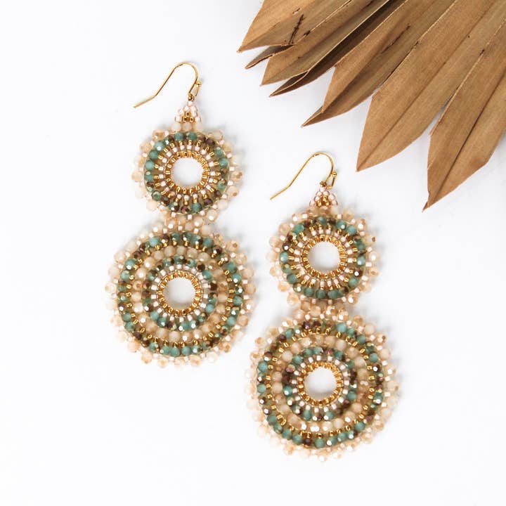 Bali Queen - Wholesale Dangle Earrings - Thai Crystal Double Circle Earrings27