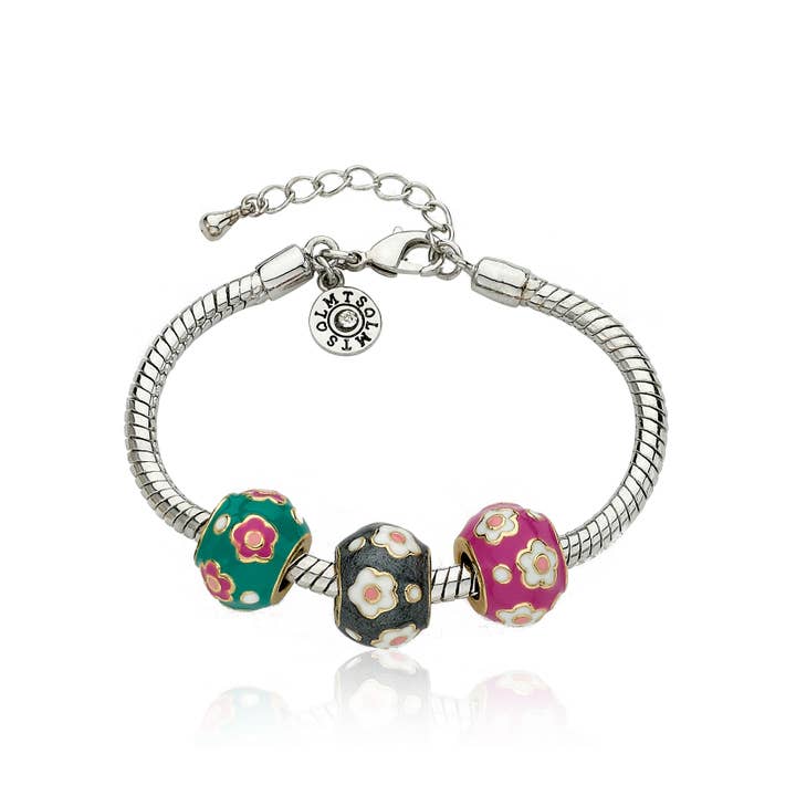 Enamel 3 Slides Bracelet for wholesale by Little Miss Twin Stars