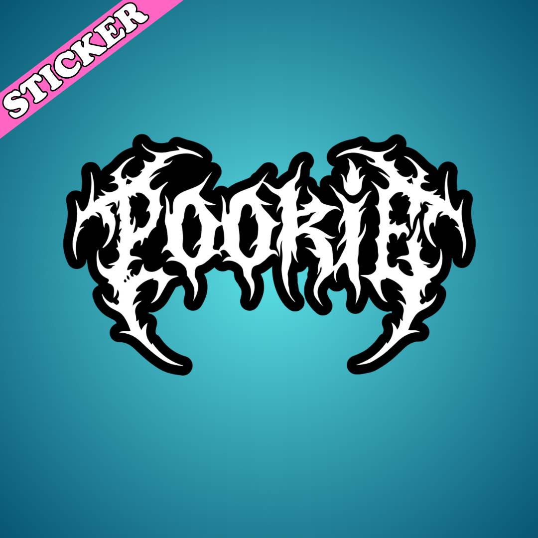 Pretty Toxic Stickers - Wholesale Sticker - Funny Black Metal Sticker, Pookie, Cute Death Metal0