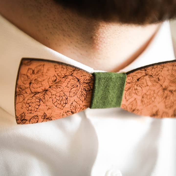 Hop Brewer Bow Tie for wholesale by Bewood