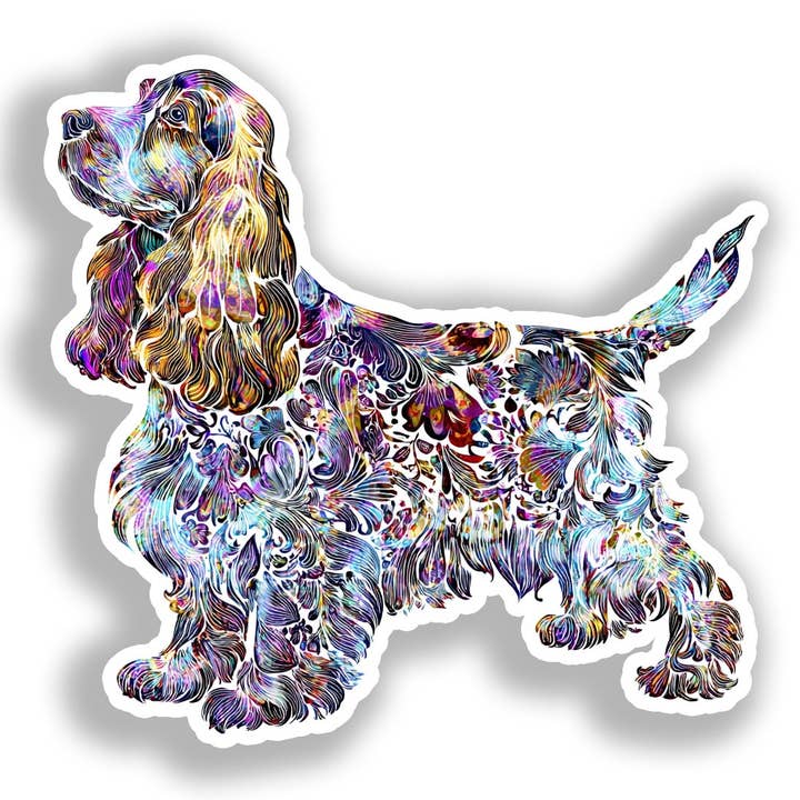 Cocker Spaniel Hond Sticker # A019770 voor wholesale door Yoonek Graphics