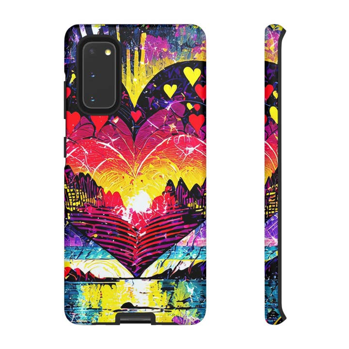 Studio 653 Clothing Co - Wholesale Phone Case - Women's - Vibrant Heart Sunset Tough Phone Case99