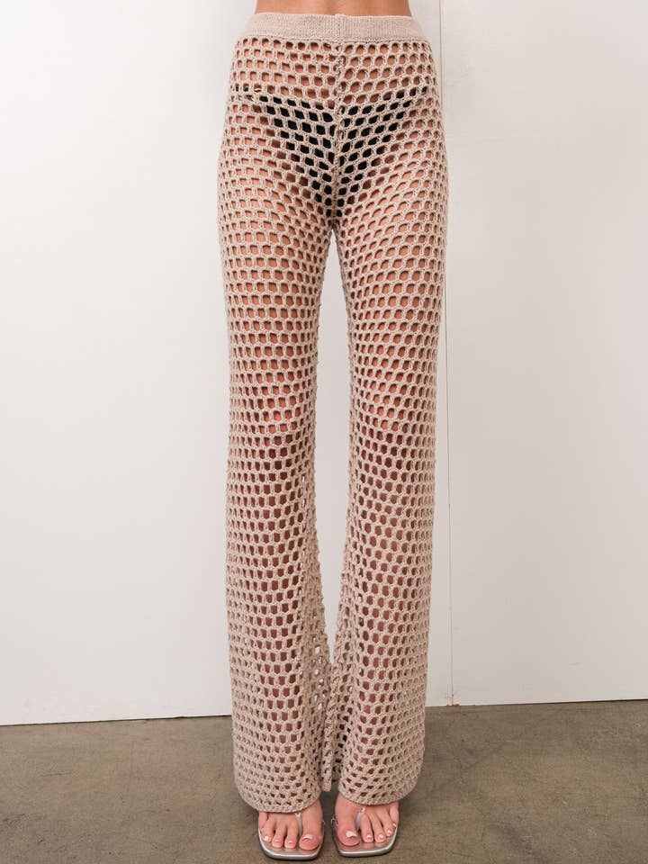 CROCHET FLARE PANTS for wholesale by Pretty Garbage