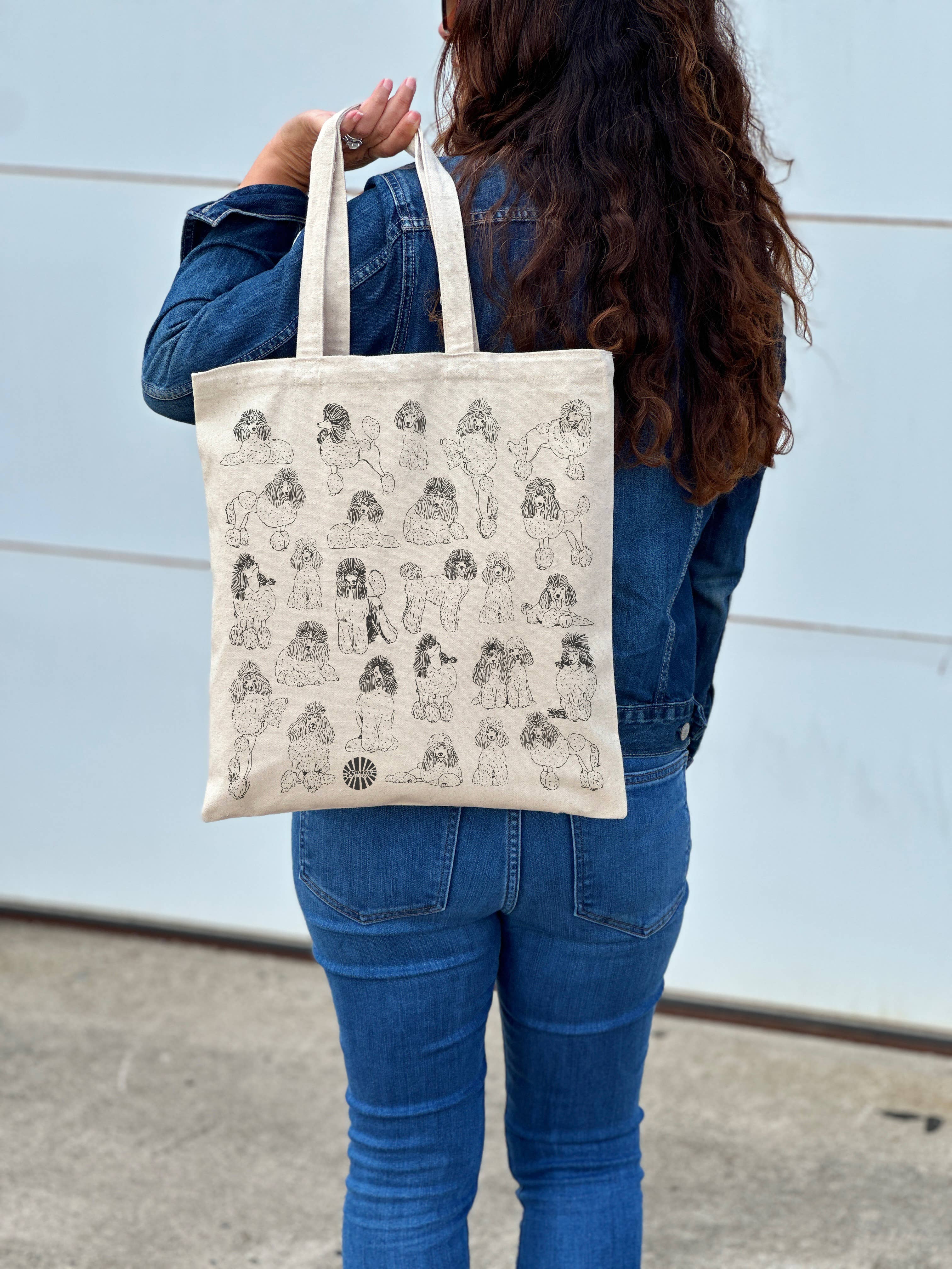 Sween Shop - Vente Tote bag – unisexe - Sac fourre-tout en toile Caniche pour amoureux des chiens Cadeau pour animal de compagnie7