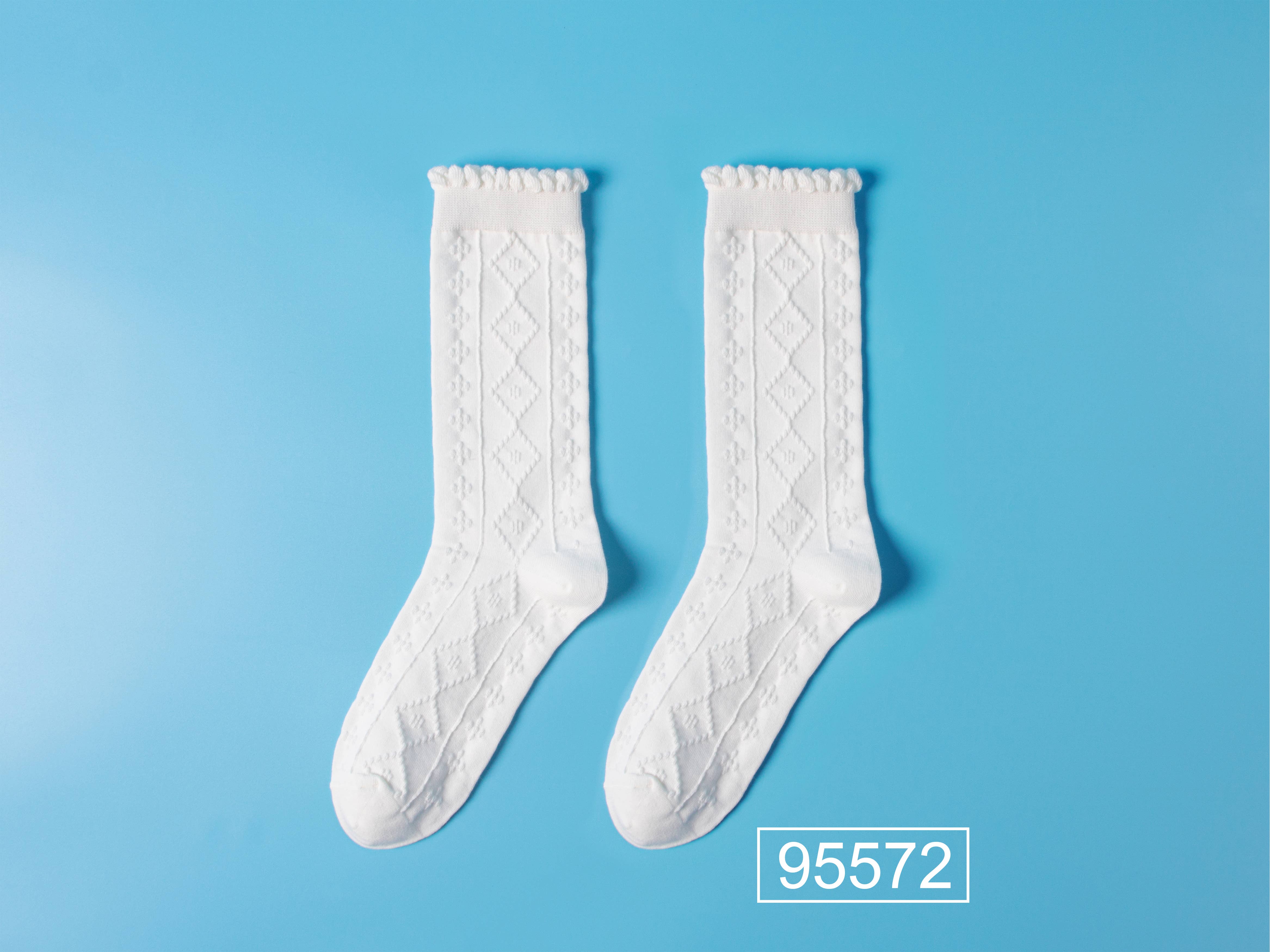 Marc JoJo - Vendita all'ingrosso Calzini - Donna - Marc JoJo calzini bianchi vintage stile Lolita a metà polpaccio10