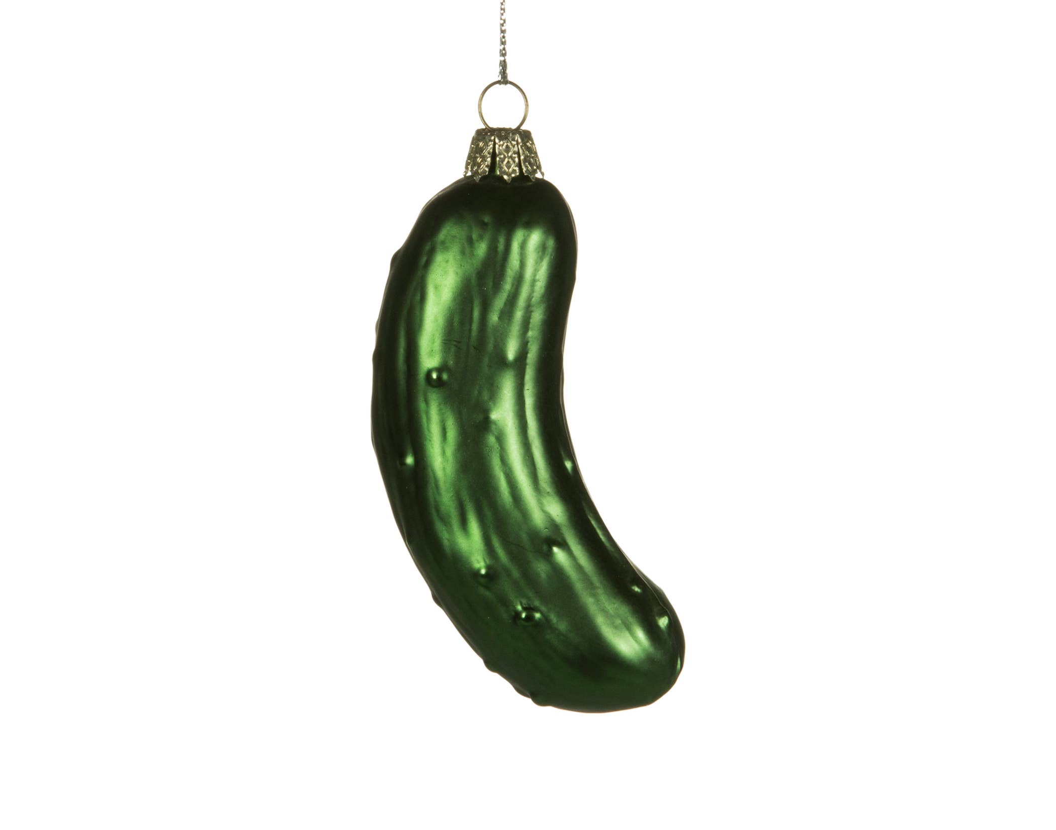 Christmas Tradition - Wholesale Ornament - 3.5" Dark Green Glass Pickle Ornament0