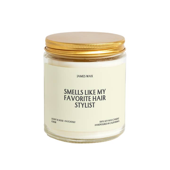 James Wax - Wholesale Jar/Filled Candle - Hair Stylist Gift Favorite Hair Stylist Candle F369B1