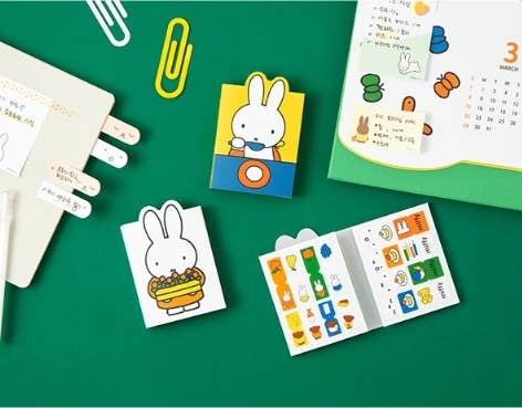 K-Wonderland - Wholesale Sticky Notes - Miffy 4-Fold Sticky Memo Set — Licensed Stationery Collectio6