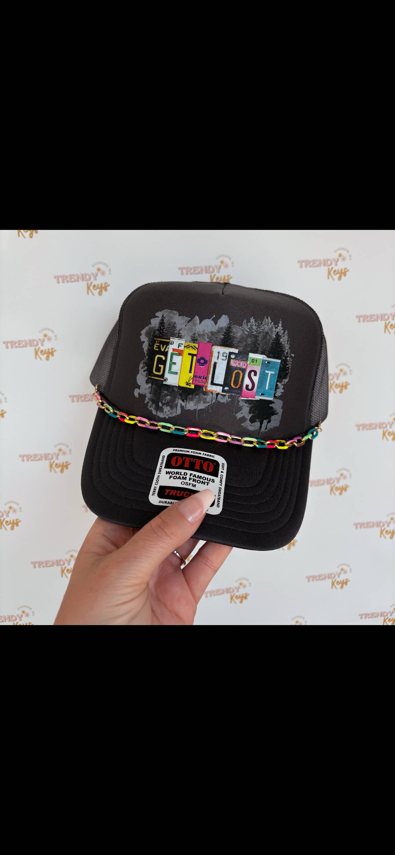 TrendyKeys - Wholesale Trucker Hat - Women's - Get Lost Print Trucker Hat