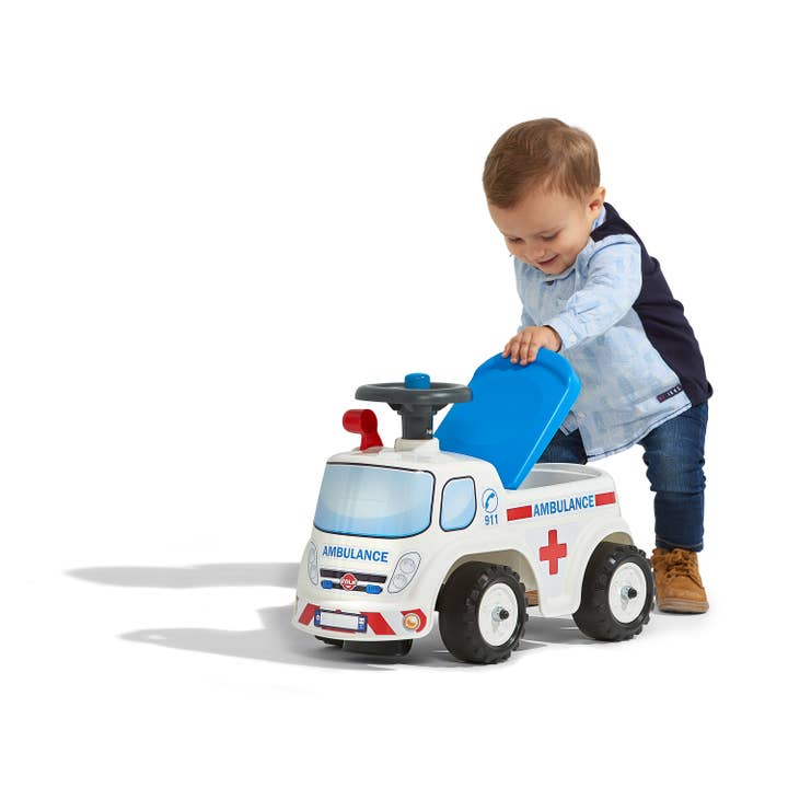 American Hobbies & Merchandising - Wholesale Toy Car/Truck - Kids - Ambulance Ride-on and Push-along Vehicle Toy 1-3 Y FA701