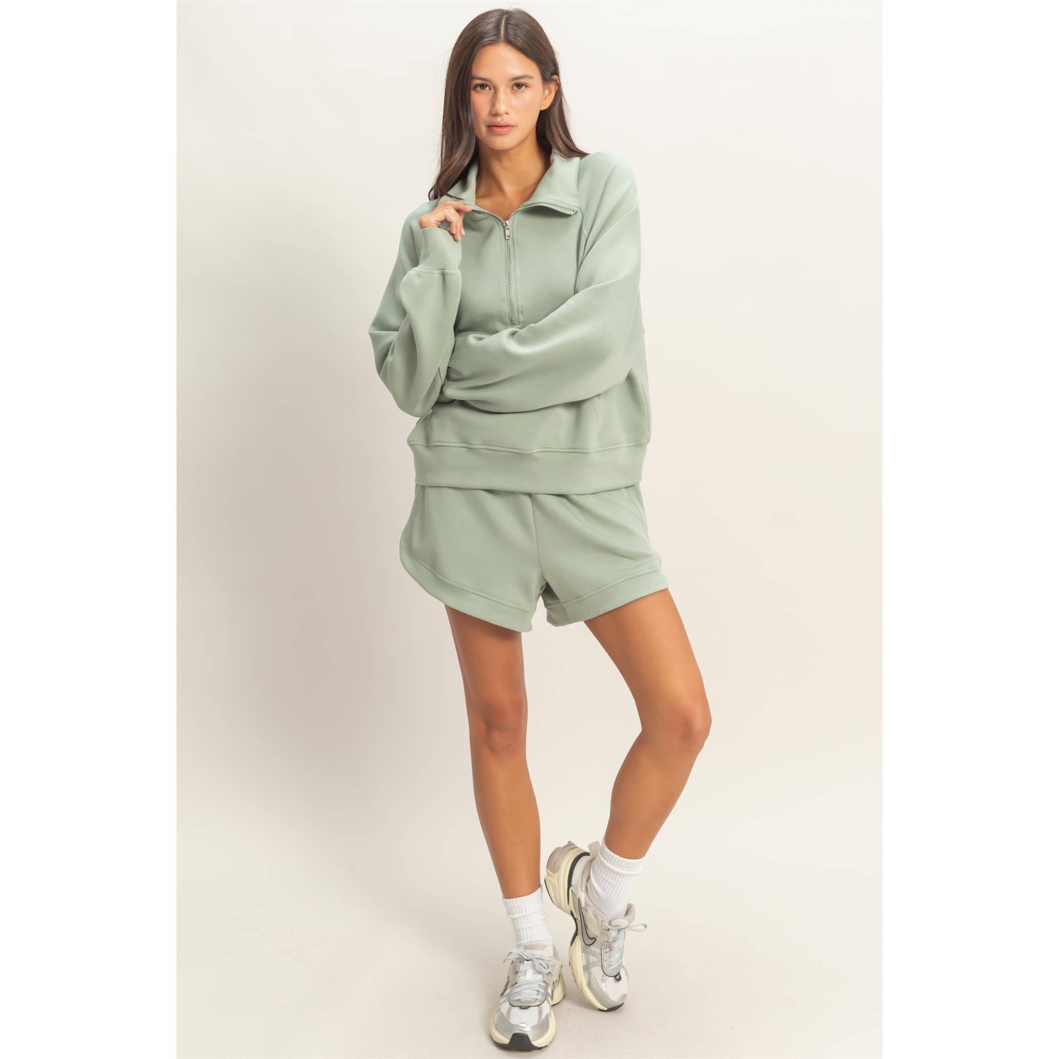 HYFVE - Wholesale Sweatshirt - Women's - Half-Zip Collar Pullover5