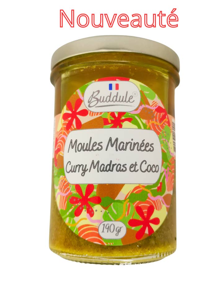 Madras Curry and Coconut Marinated Mussels for wholesale by BUDDULE