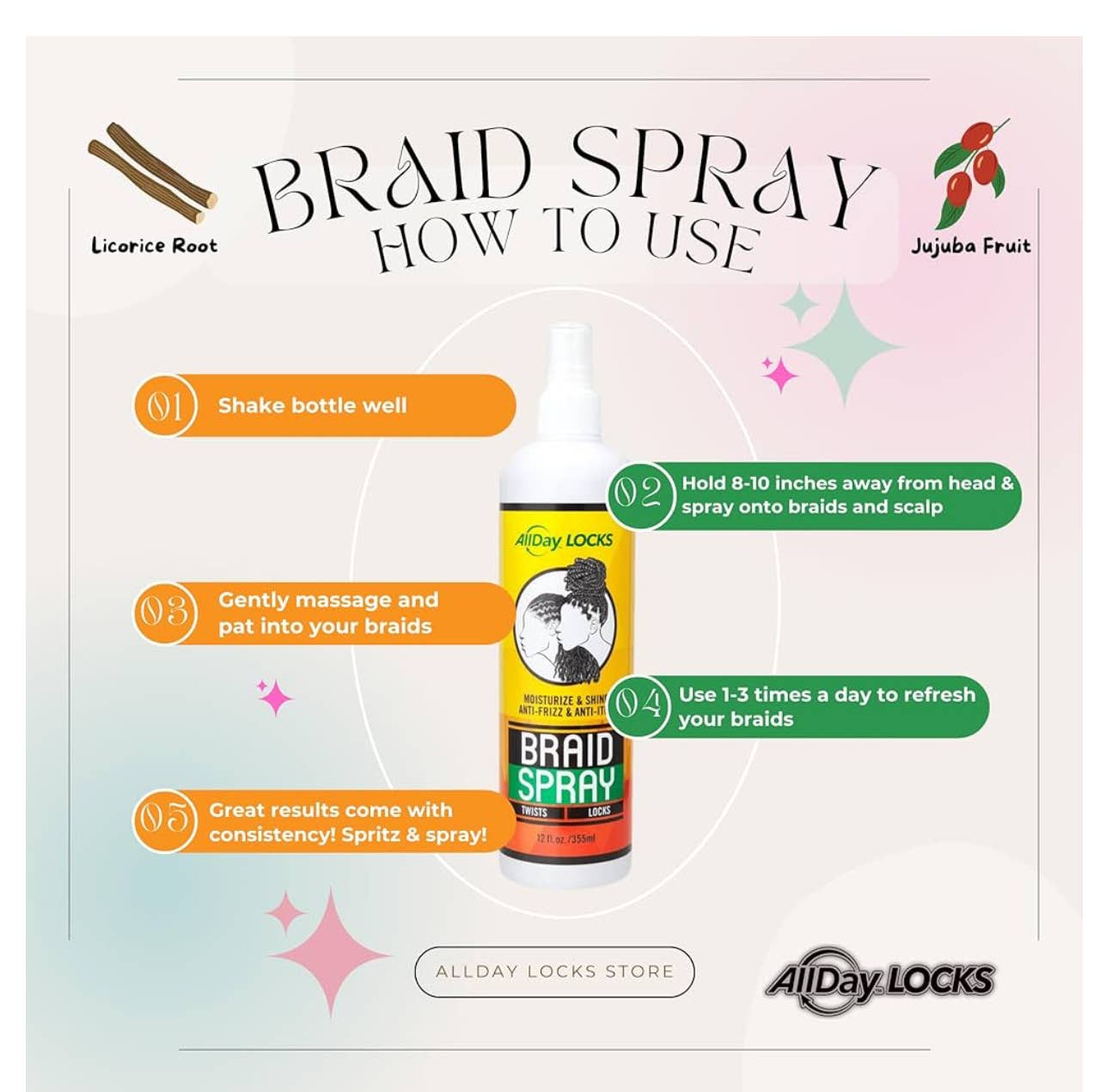 GIFTHAIRS BEAUTY STORE – wholesale Hair spray – ALLDAY LOCKS BRAID SPRAY 2