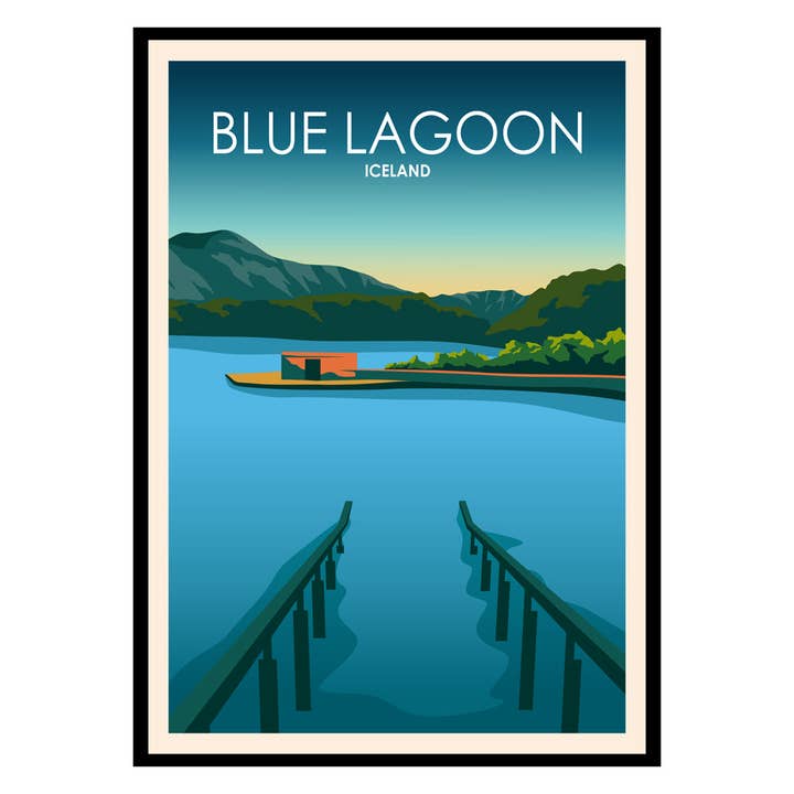 Póster de la Laguna Azul de Islandia para venta al por mayor de Places of Art