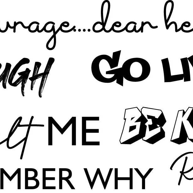 Wear Your Sole – Joalharia para calçado – Mulher por atacado – Tatuagem de sapato pequeno WYS - palavras em preto e branco2