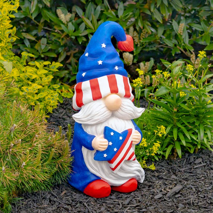 Zaer Ltd. International - Wholesale Garden Gnome - "Americanos" American Garden Gnomes- 6PC/Set4