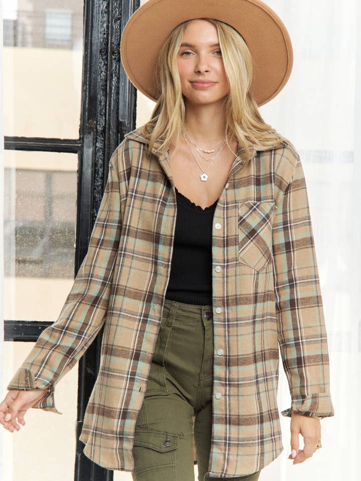 CAMICIA IN FLANELLA CON TOP A TUBO SCOZZESE LEGGERO LET1810T-LIGHT per la vendita all'ingrosso da parte di Madelyn