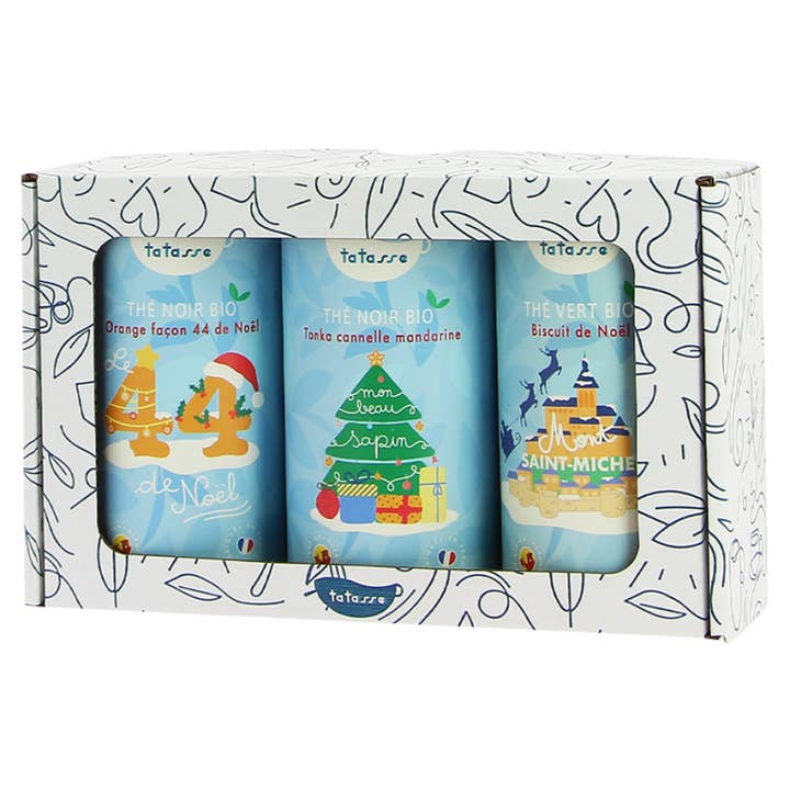 Christmas tea pack - 3 boxes of tea in its box for wholesale by Tatasse