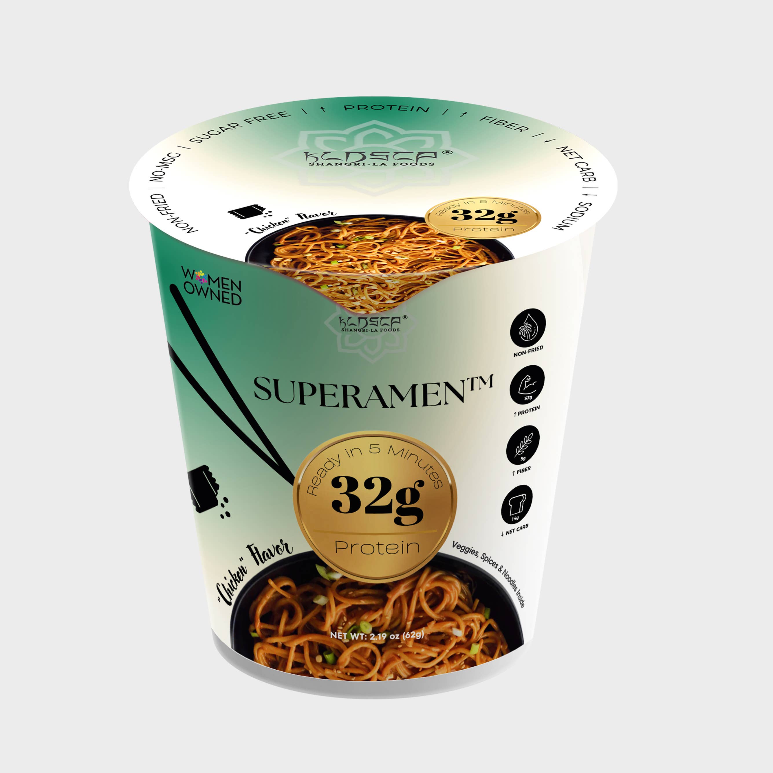 KLDSCP Foods - Wholesale Ramen - Protein Ramen High Protein 32g, Plant Based – Garlic Chicken