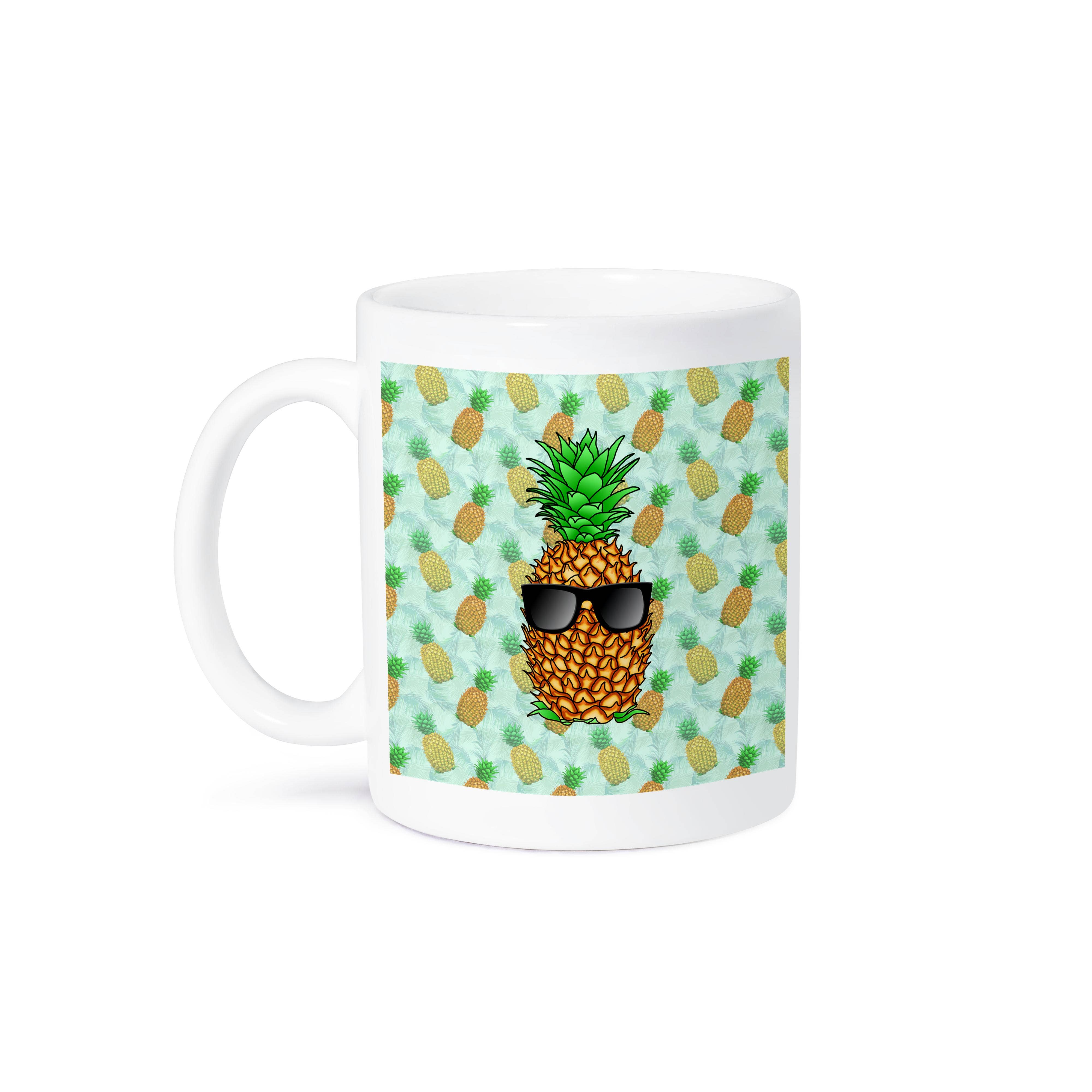 3dRose - Wholesale Coffee Mug - 3dRose, Funny cool pineapple with sunglasses on a island pineapple pattern., Mug8