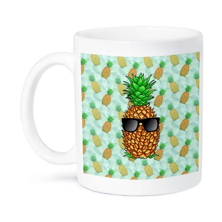 3dRose - Wholesale Coffee Mug - 3dRose, Funny cool pineapple with sunglasses on a island pineapple pattern., Mug8
